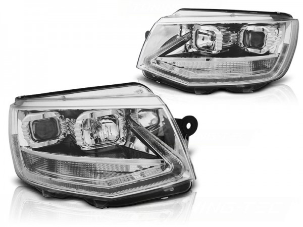 Scheinwerfer Drl Led Tagfahrlicht F R Vw T Bj Chrom T Vw