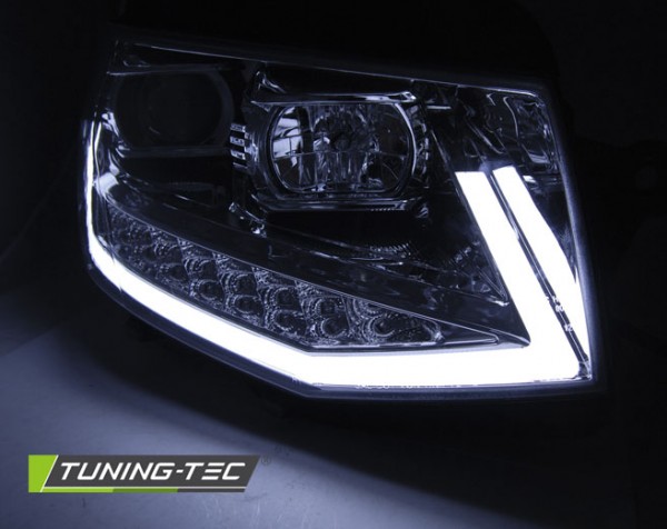 Scheinwerfer DRL LED Tagfahrlicht für VW T6 Bj 15 19 Chrom mit LED