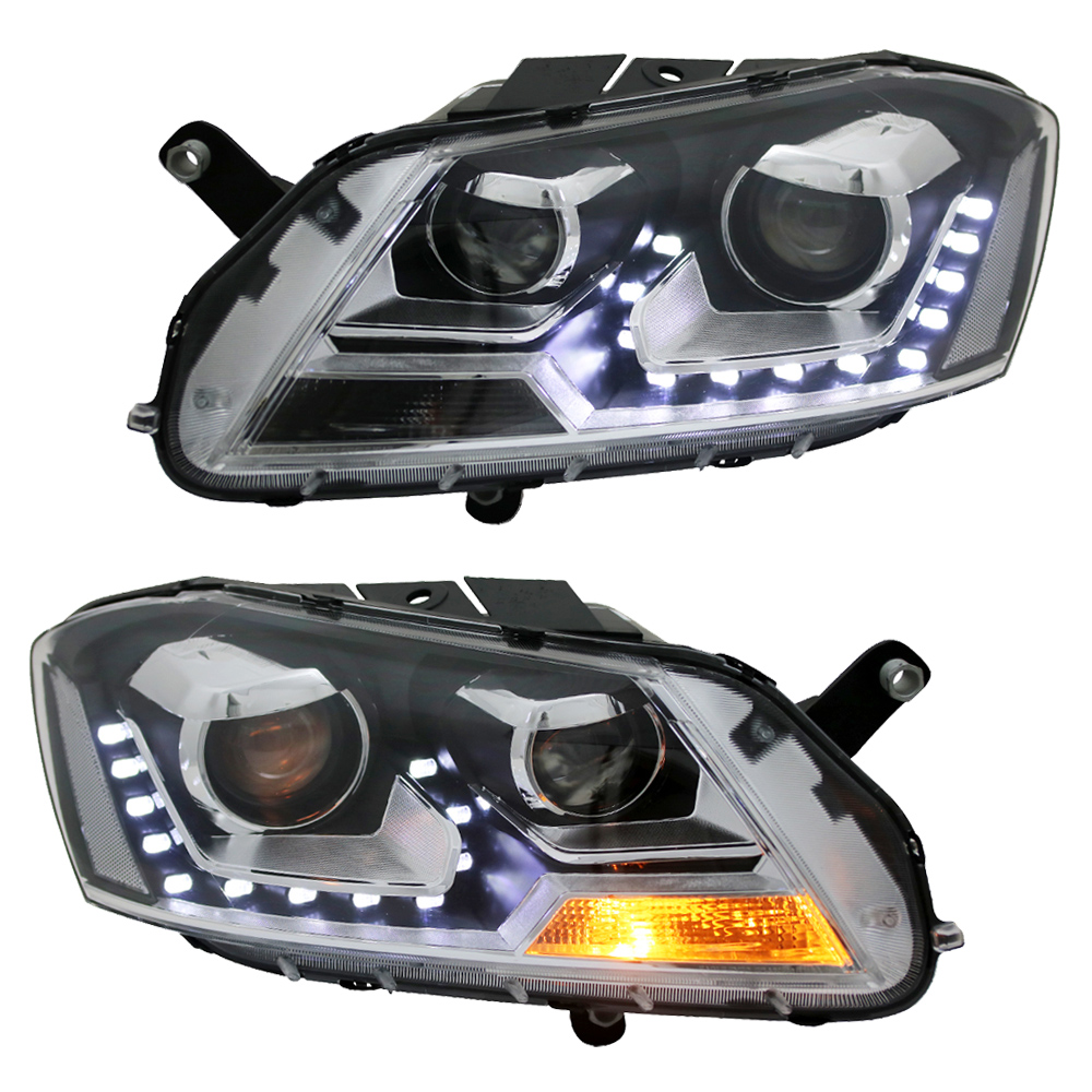 Scheinwerfer Set für VW Passat 3C B7 Bj. 10-14 Schwarz LED ...