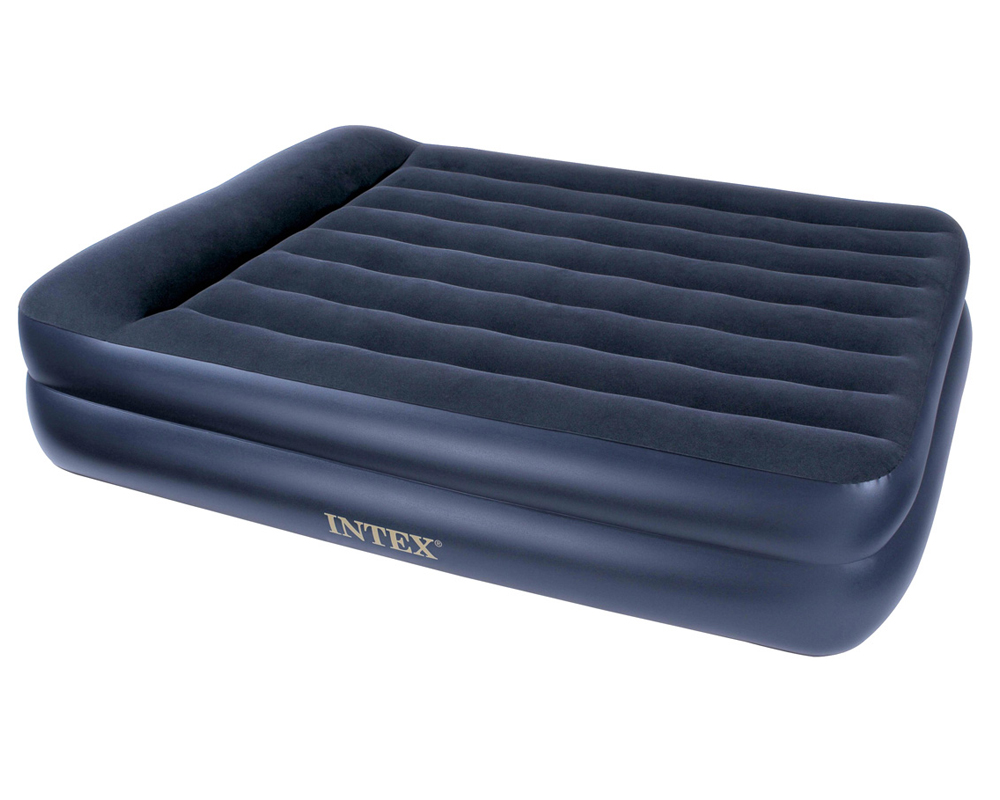 Двуспальная надувная кровать Pillow rest Bed Fiber-Tech, Intex - 64124