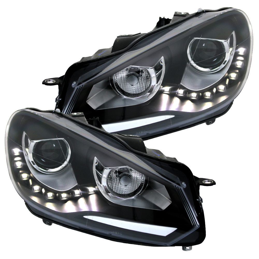 Фары vw. Фары VW Golf 6 led. Golf Plus альтернативная оптика. Фара Volkswagen Golf 6. Фары VW Golf 6 с ДХО.