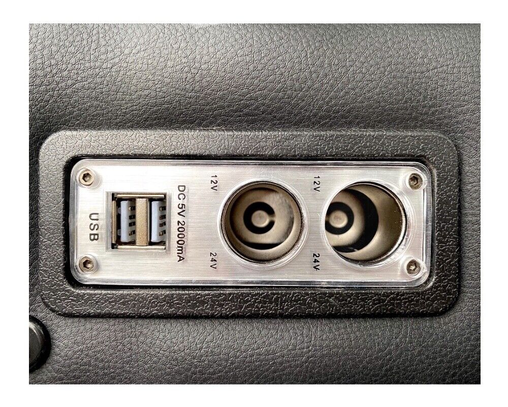 Upgrade Staufach Mittelkonsole Ablage für VW T5 T6 alle Modelle ab  2003-2019 in Schwarz glanz mit USB + LED Beleuchtung