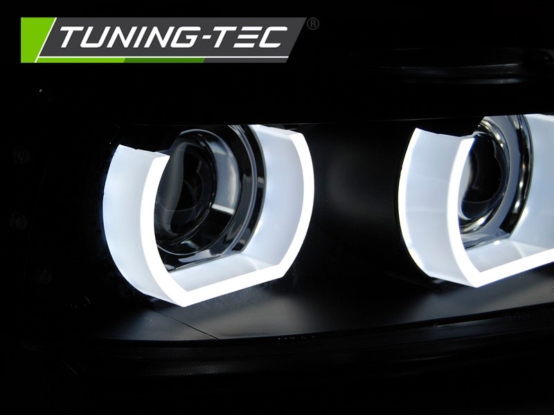 DEPO LED Angel Eyes Scheinwerfer für BMW E90 Limo E91 Touring schwarz