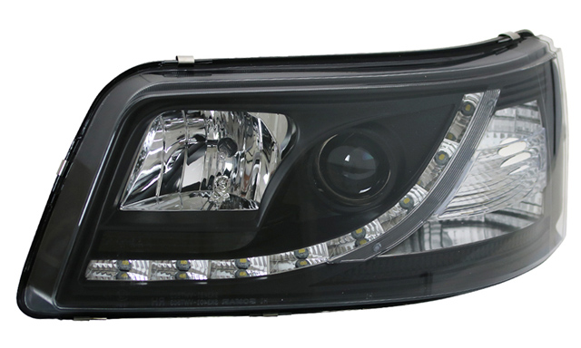 Outlets Led DRL Tagfahrlicht Scheinwerfer schwarz für VW T5 Bus 10-15