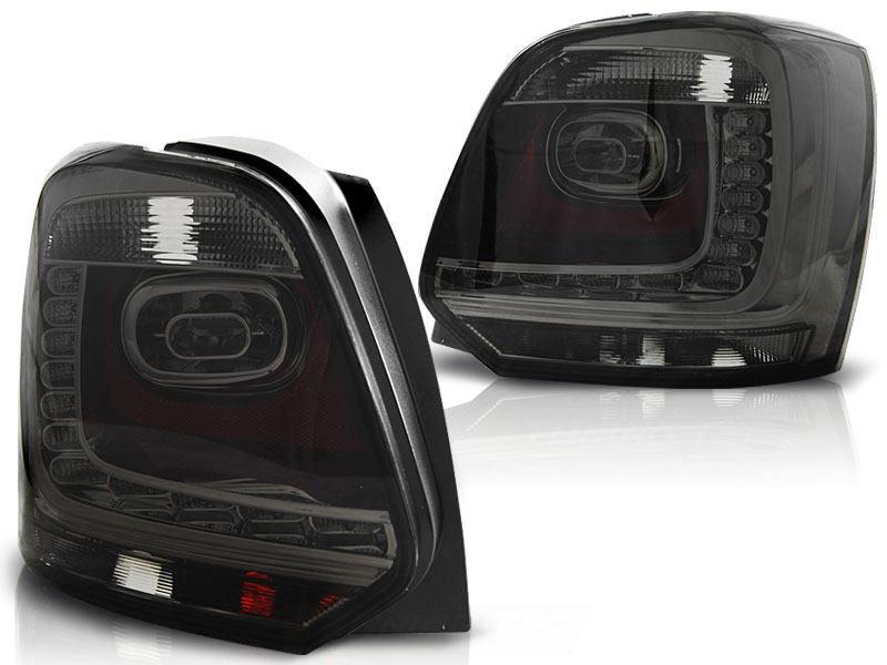 LED Tagfahrlicht Scheinwerfer für VW Polo 6R 09-14 schwarz mit LED Blinker