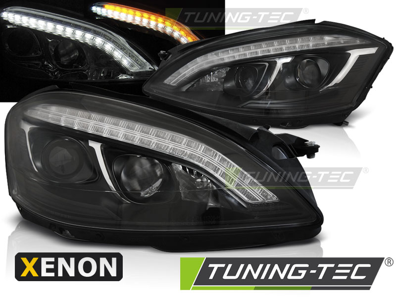 Xenon Scheinwerfer LED Tagfahrlicht Optik für Mercedes S-Klasse